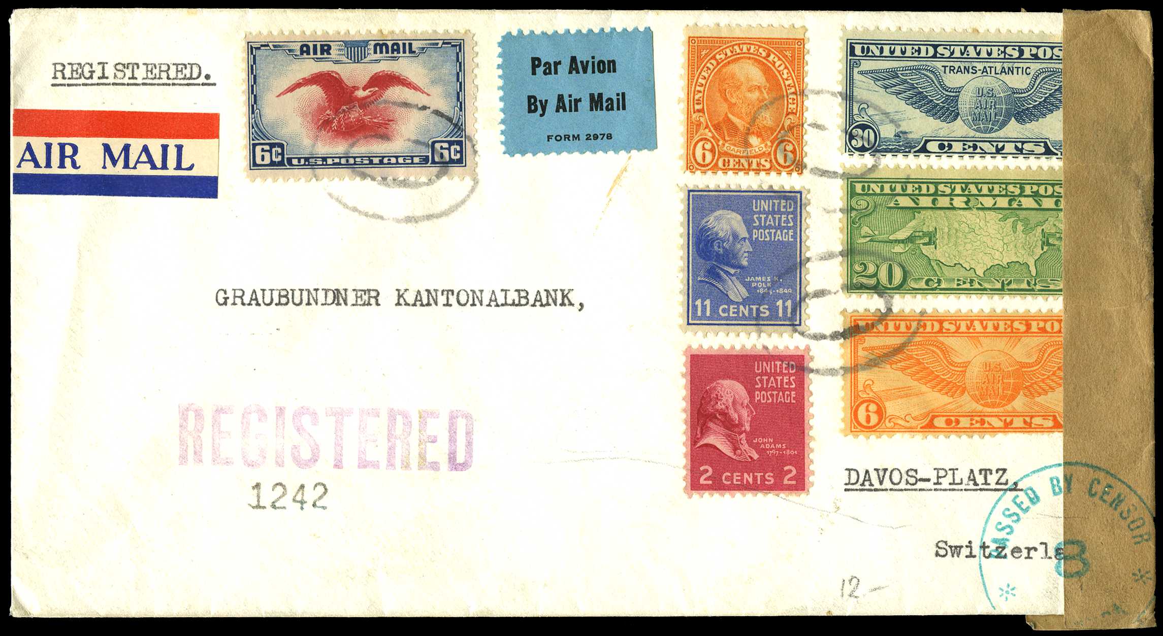 POSTAL HISTORY: 1940 Rare use of CM21...