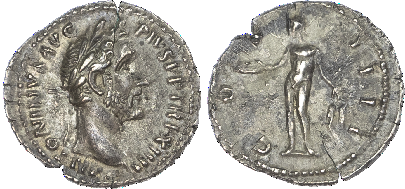 Antoninus Pius (AD 138‑161) AR Denarius, Rome, AD 150‑151, 3.21g.