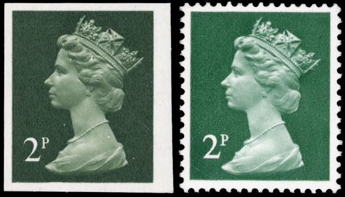 Great Britain SG X849var 2d colour trial 