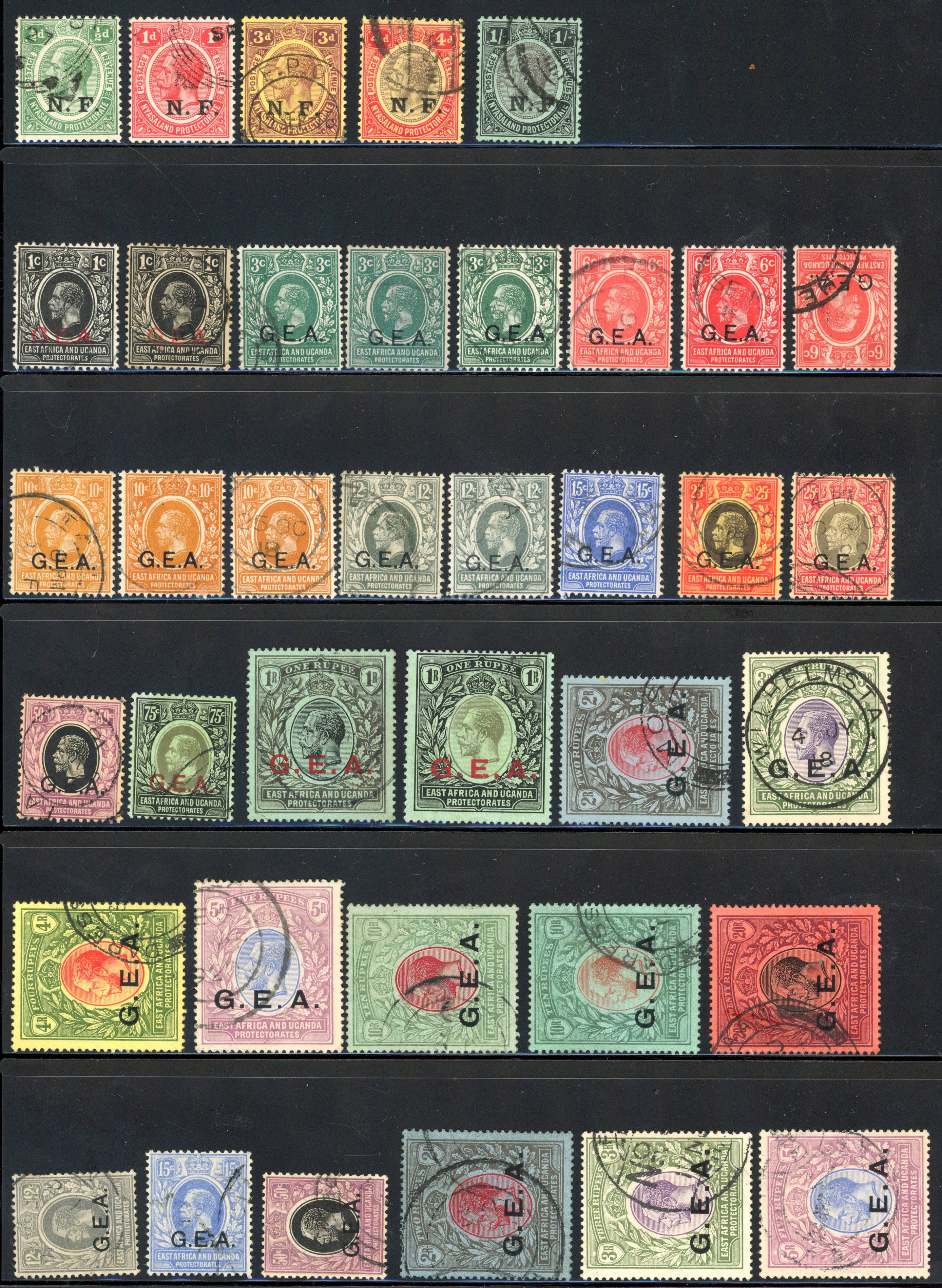Tanganyika 1917-31 collection used