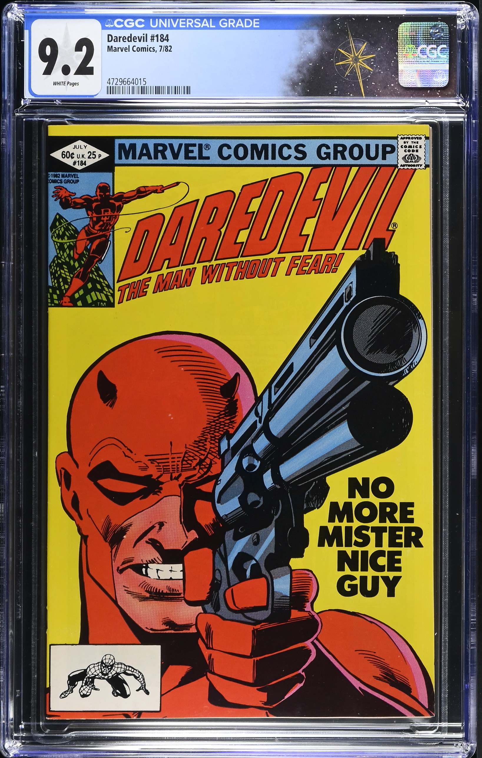 Daredevil #184 CGC 9.2 Iconic Frank Miller Cover & Punisher Appearance (Marvel Comics, 1982) White Pages