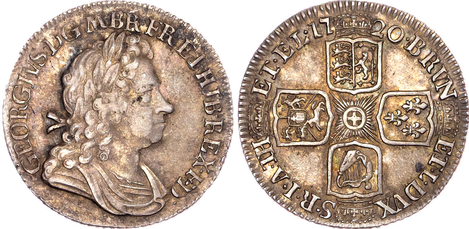 George I (1714-1727), AR Shilling, 1720.