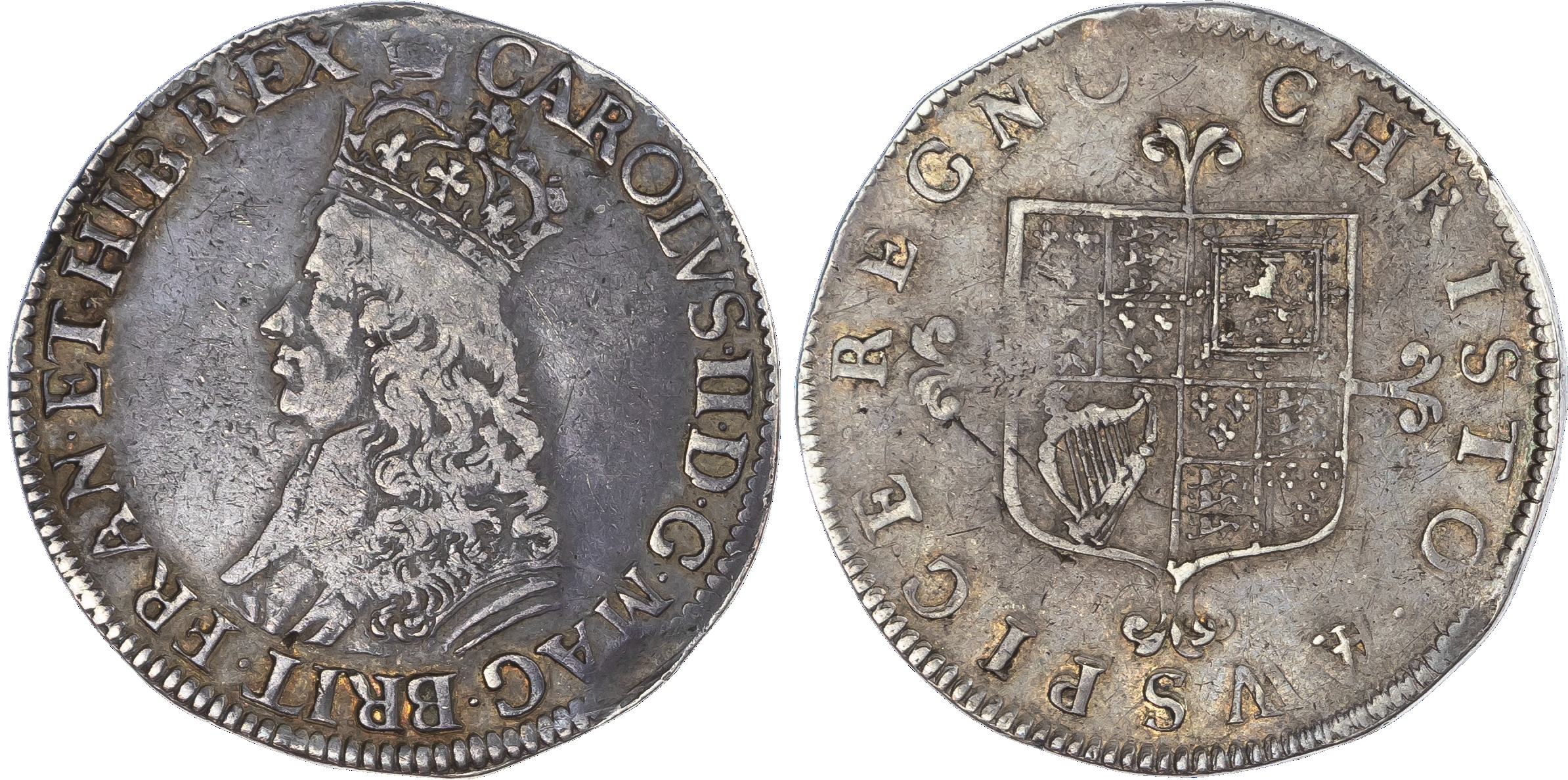 Charles II (1660‑1685) Charles II, Halfcrown, first hammered issue