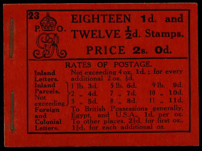 1914 (September) 2/- booklet (#23), perfs...