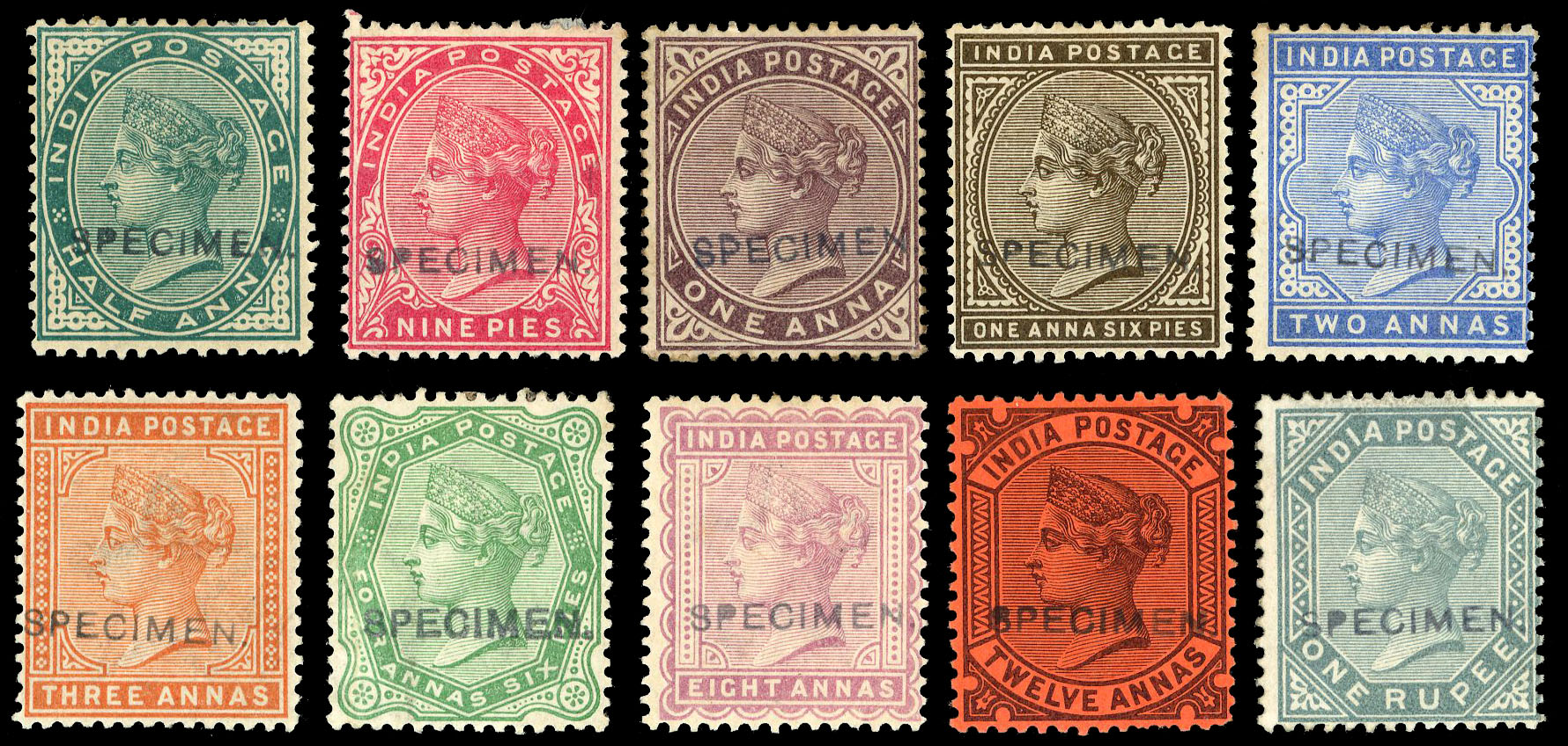 India SG 84-101 optd SPECIMEN Samuel type 15