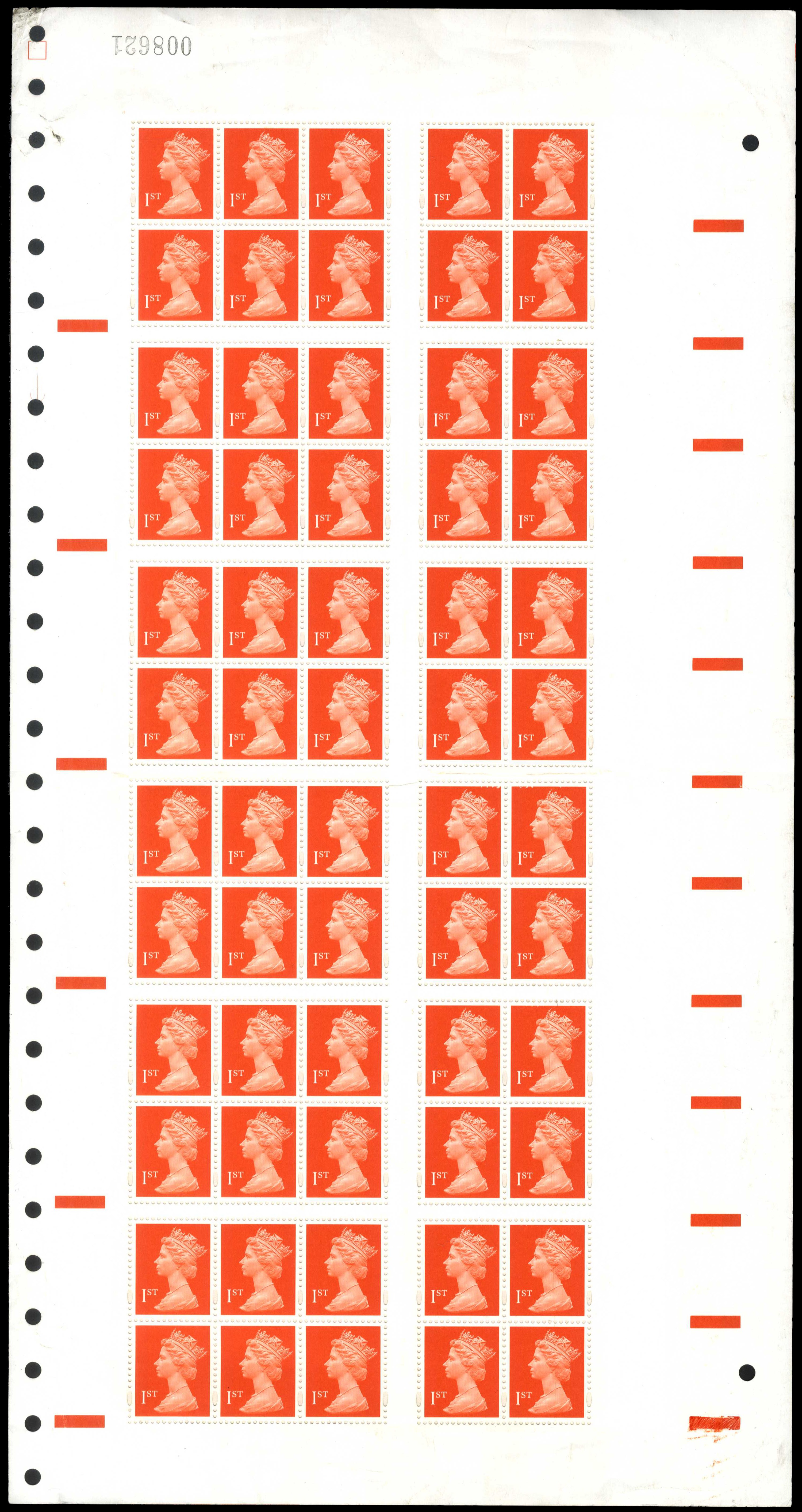 GB SG 1667 1997 Harrisons/DLR self adhesive booklet trial sheets