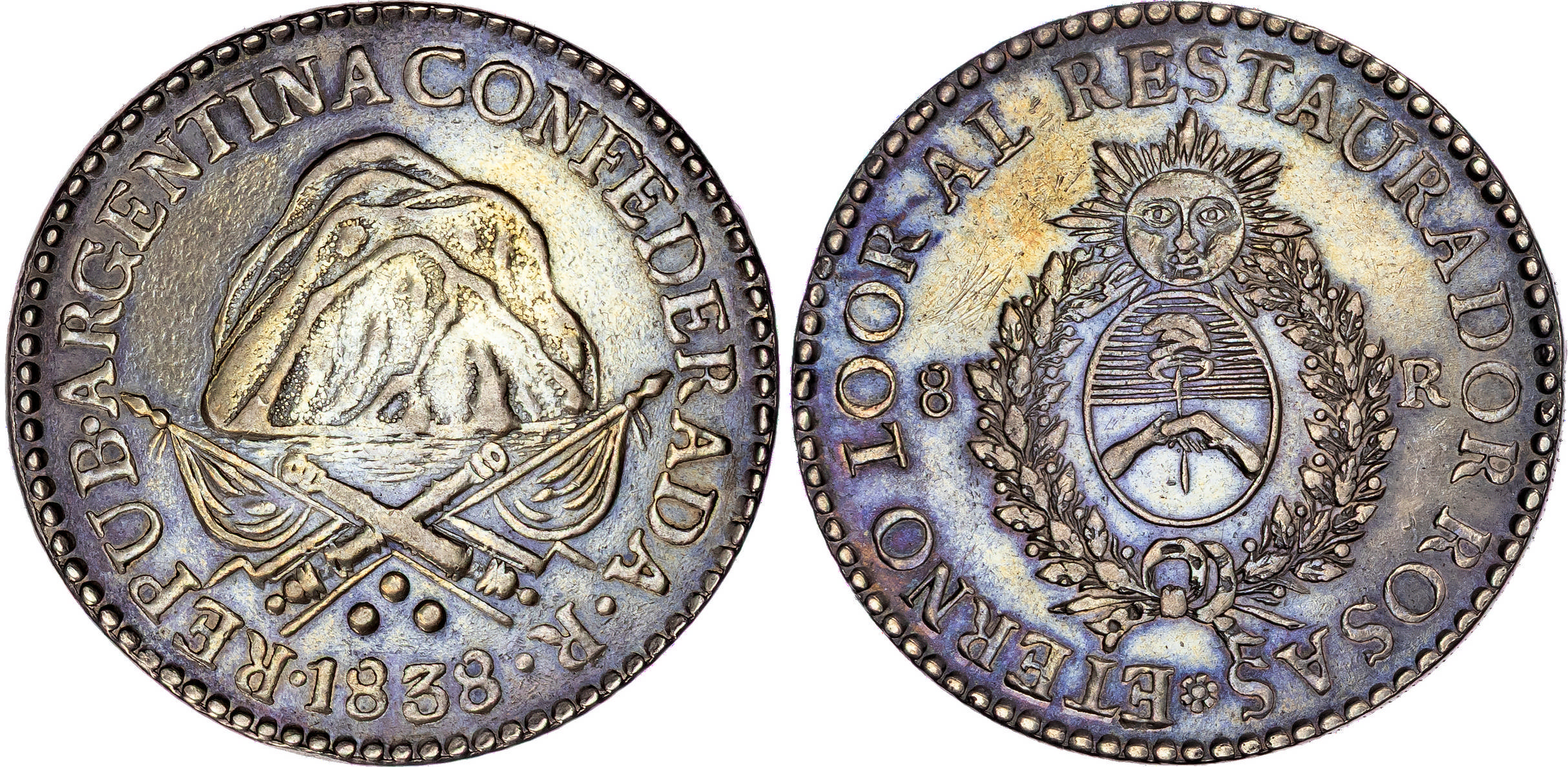 Argentina, La Rioja, silver 8 Reales, 1838