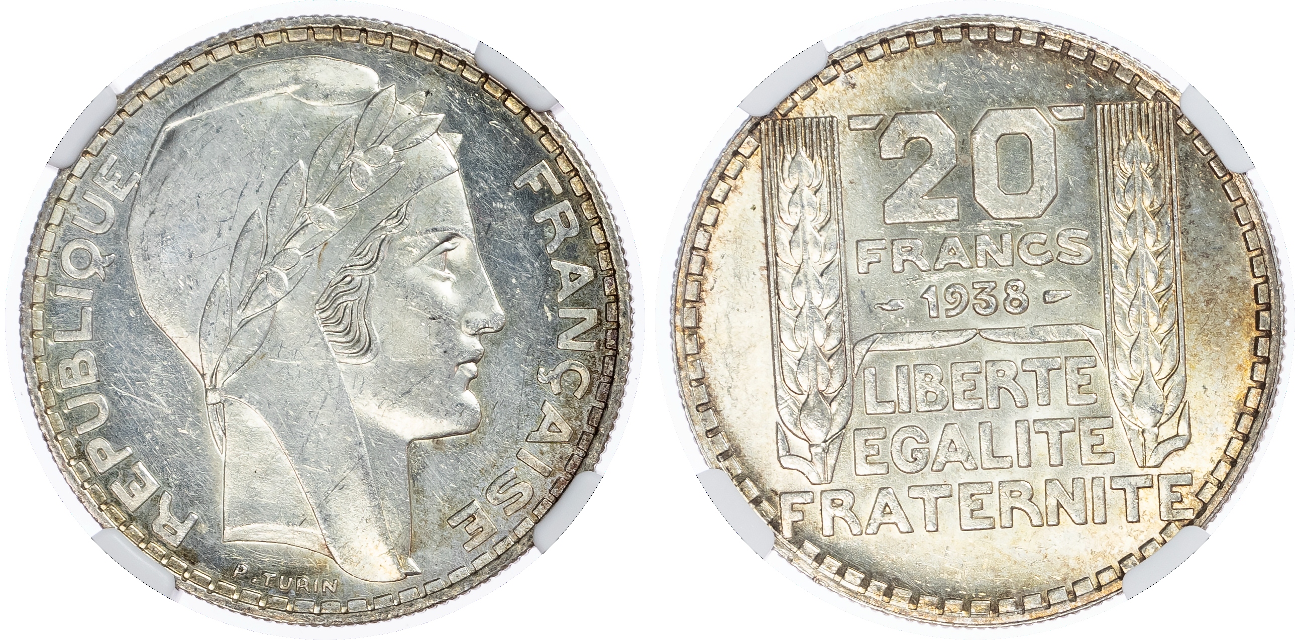 France. Third Republic AR 20 Francs. 1938. 
