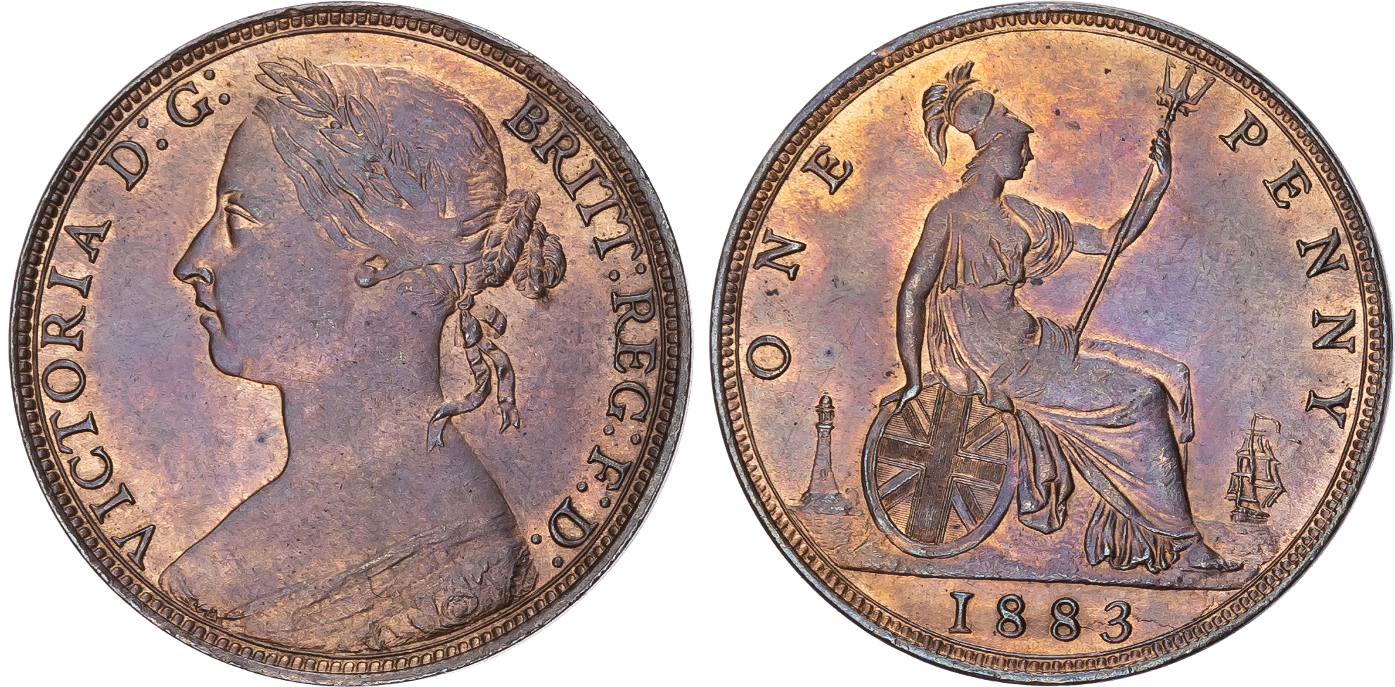Victoria (1837-1901), Bronze Penny, 1883