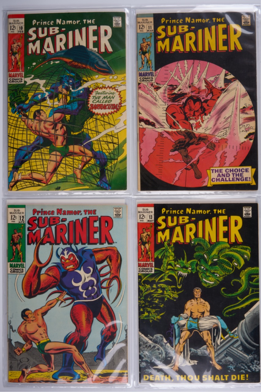 Sub-Mariner Volume 1 (Marvel Comics, 1969-70) Bundle of 10