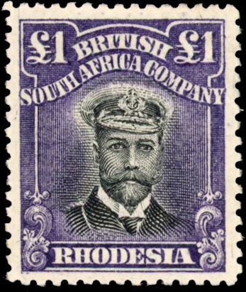 Rhodesia £1 SG 243 grey-black and deep lilac mint