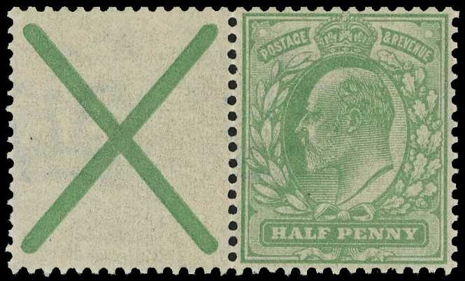 1902-10 ½d yellowish green in pair with...