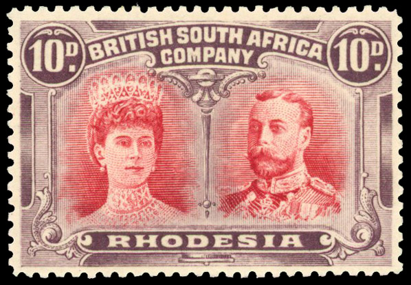 SG 150 10d deep rose-red and brown-purple, #2 gash in ear mint