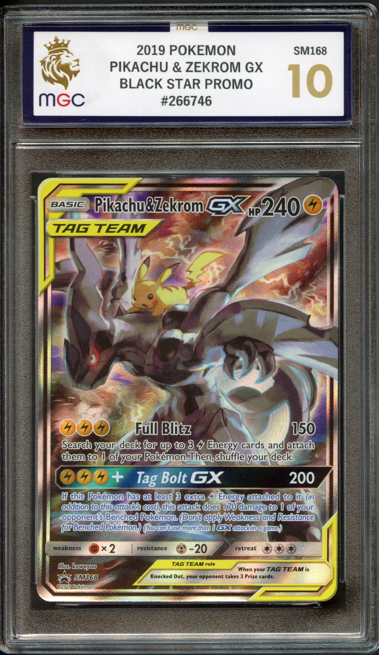 MGC 10 Pikachu & Zekrom GX SM168 - 2019 Promo