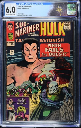 Tales to Astonish #74 CGC 6.0 Stan Lee story, Gene Colan cover (Marvel Comics, 1965) Off-white to white pages