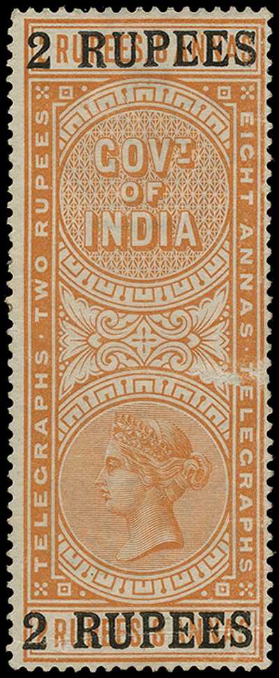 Telegraphs. 1899 2r on 2r8a Calcutta surcharge,...