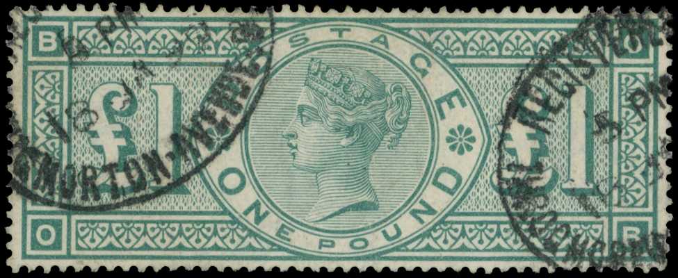 1884-91 group of three used QV £1 values; 1884...
