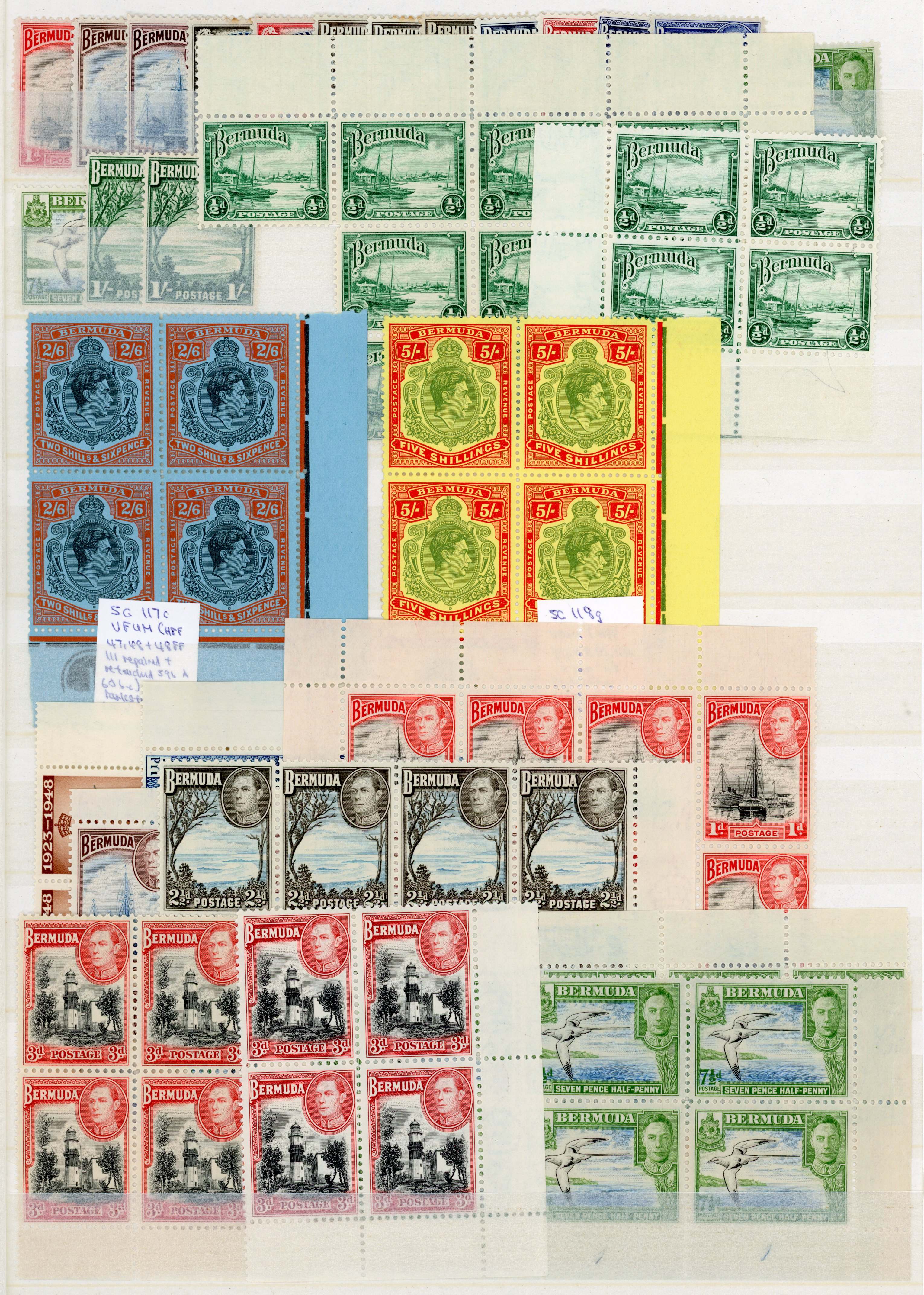 Bermuda KG VI/QE II selection mint