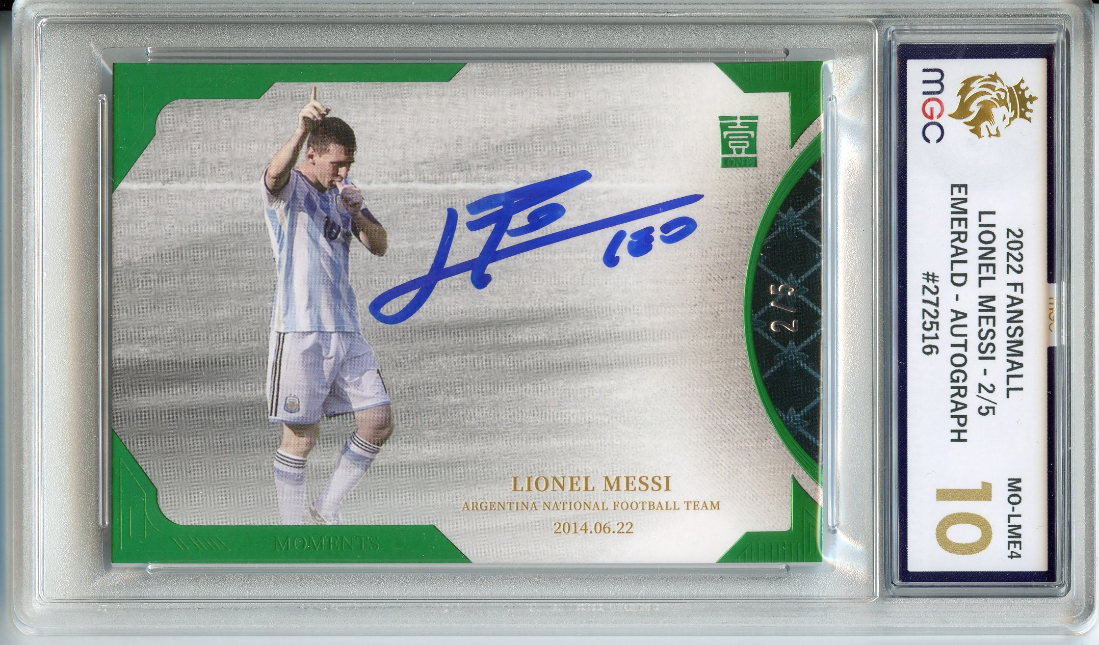 MGC 10 2022 FANSMALL LIONEL MESSI - 2/5 - EMERALD - AUTOGRAPH