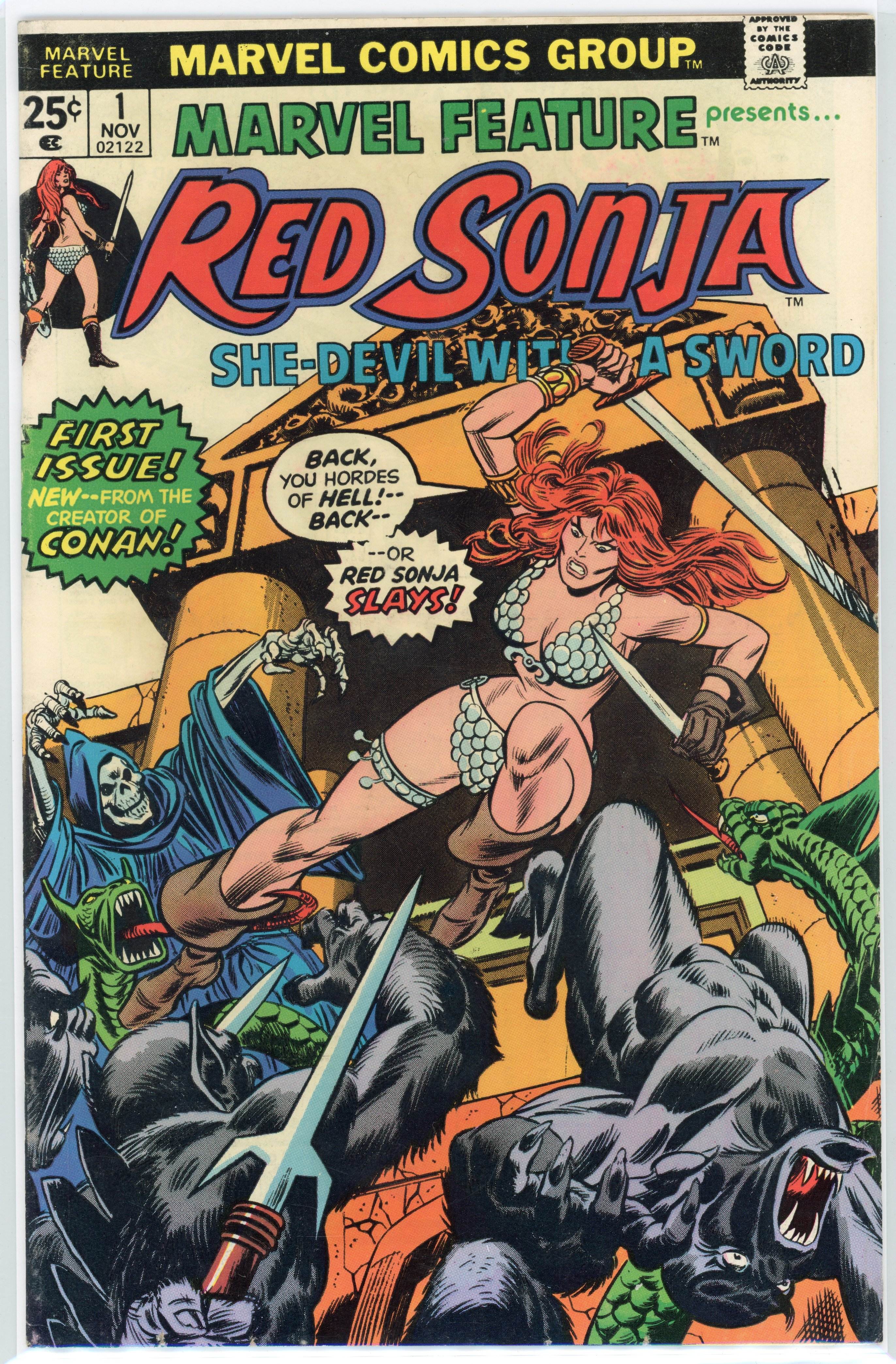 Marvel Feature #1 (Marvel Comics, 1975) First book devoted to Red Sonja