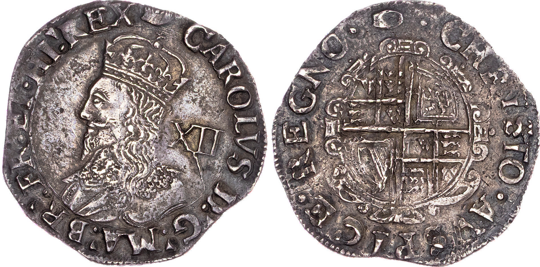 Charles I (1625-1649), AR Shilling, Tower mint under king, mm: tun – 1636-38.