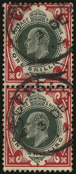 ASCENSION SG Z33 1902-11 GB 1s KEVII VERT PAIR