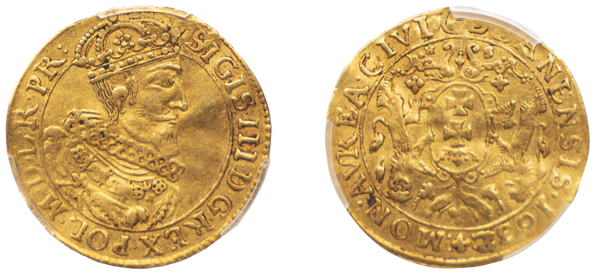 Poland, Danzig, Sigismud III Vasa (1587‑1632), gold Ducat, 1632 SB.
