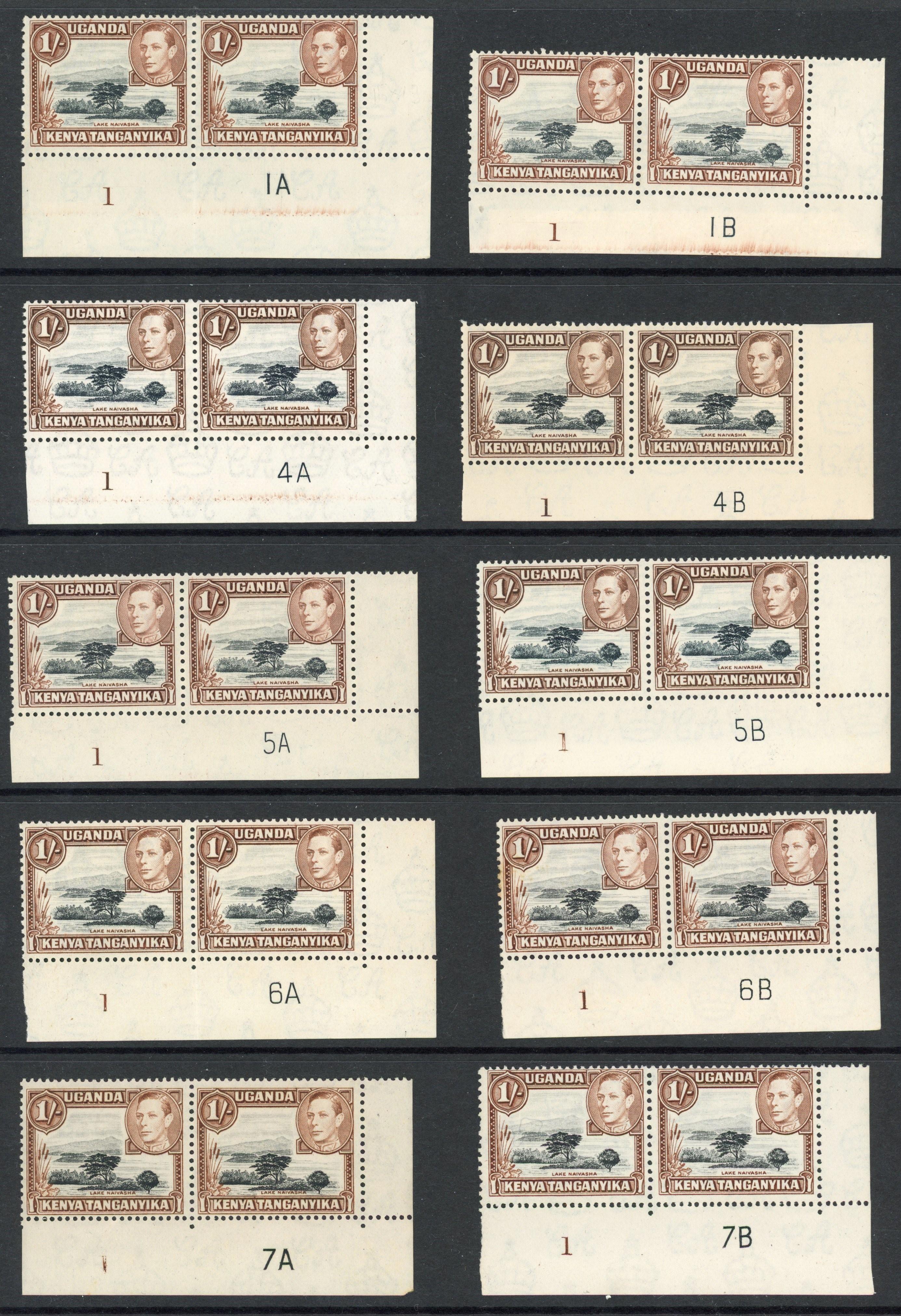 KUT SG 145-ba Plate pairs mint