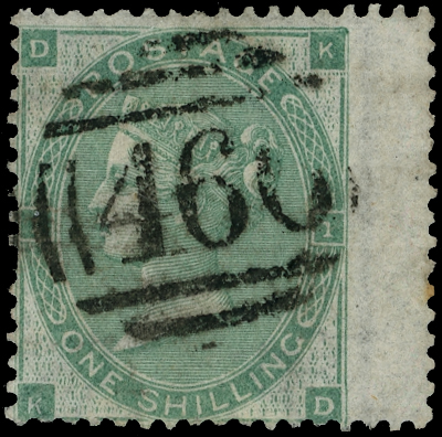 1862 1s Green Pl.1=2. K normal