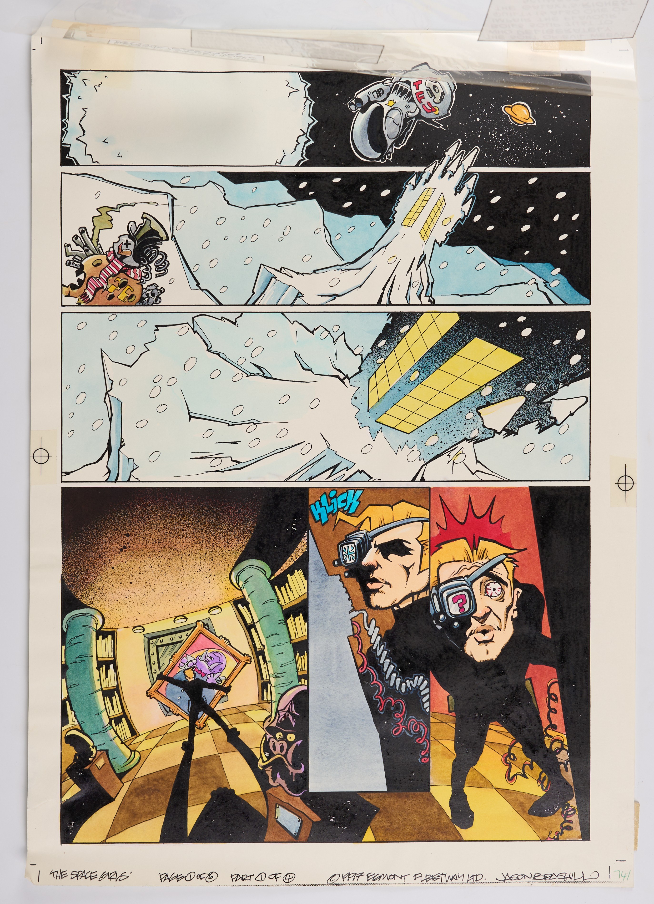 Jason Brashill 2000 AD Prog #1062 First Appearance Of Space Girls Colour Story Pages (Fleetway, 1997) Total 5