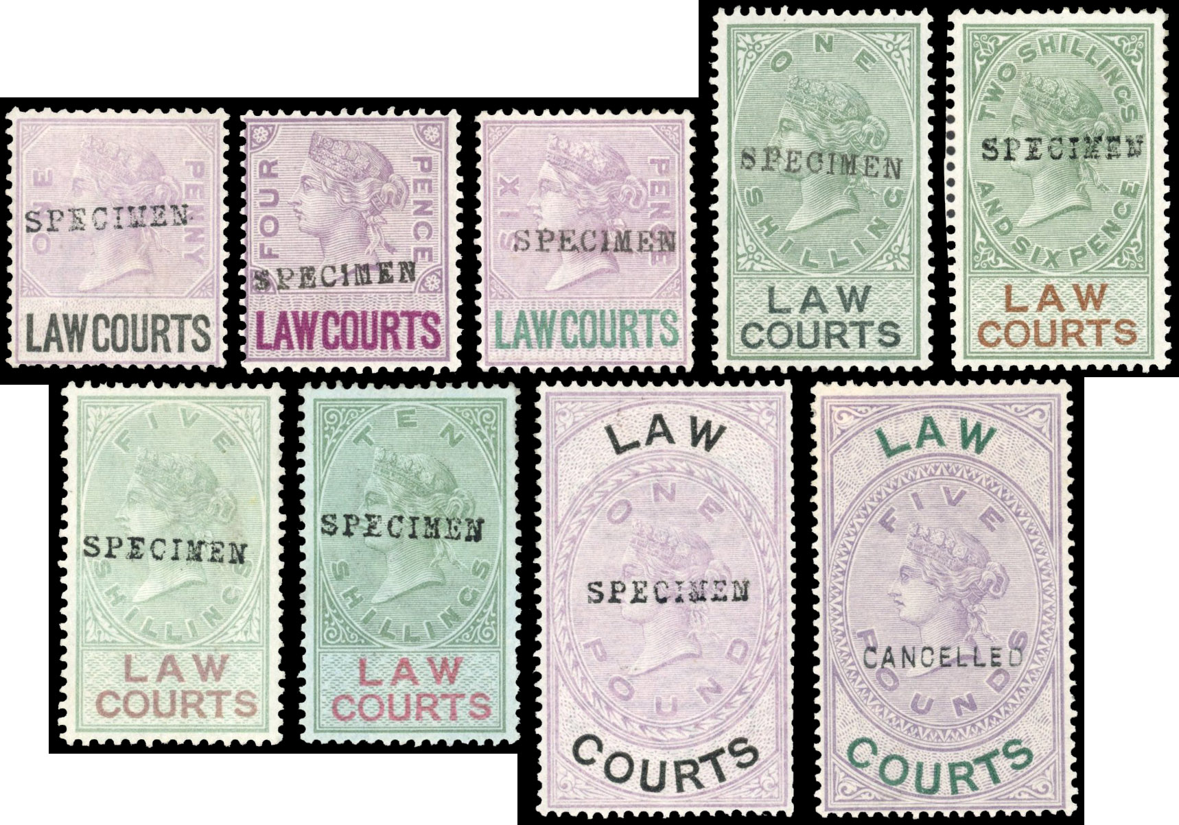 GB Law Courts 1882 Specimen set