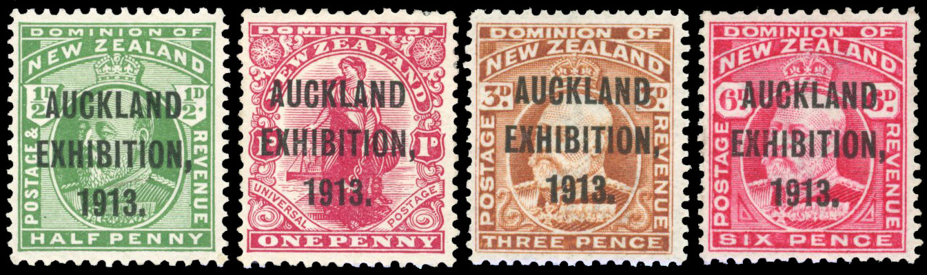 New Zealand 1913 Auckland Exhibition set