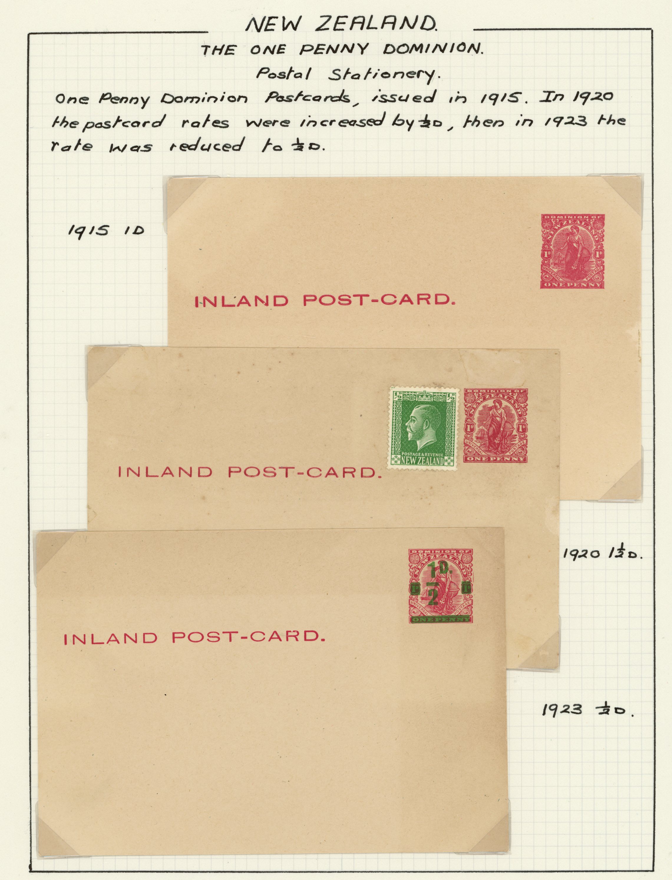 1915-27 1d Dominion covers and postal...