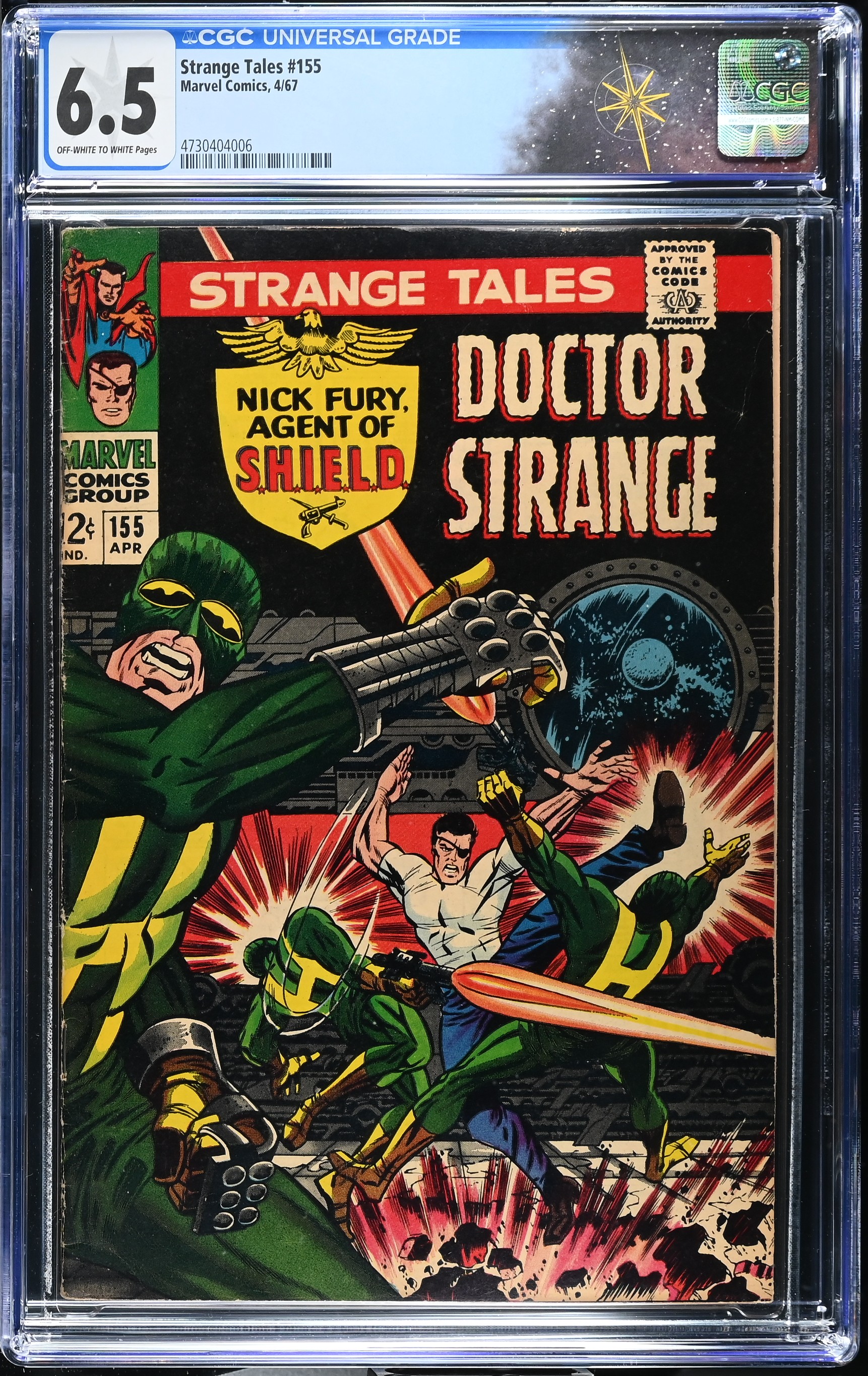 Strange Tales #155 CGC 6.5 Cover By Jim Steranko "Death Trap!" (Marvel Comics, 1967) Off-White to White Pages