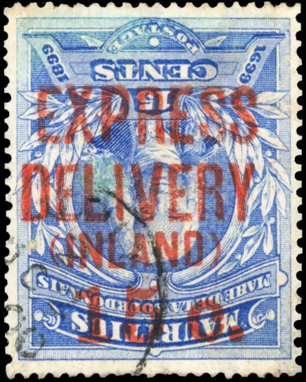 Mauritius SG E3a 1904 Express 15c on 15c surcharge inverted used