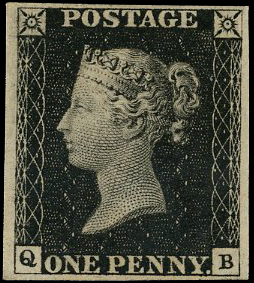 Great Britain SG 2 Plate 1b QB mint 