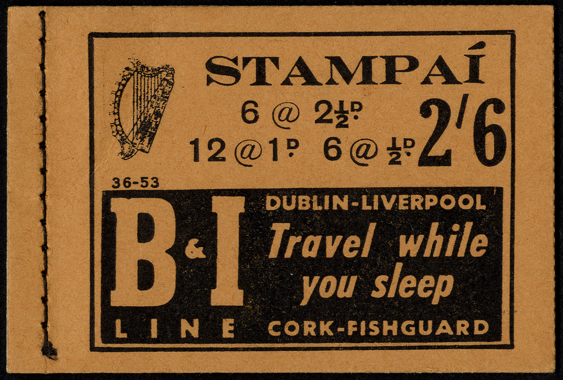 Booklets. 1953 2/6d booklet, edition 36-53, all watermarks inverted. 2½d pane good perfs, others a little trimmed. SG SB9,...