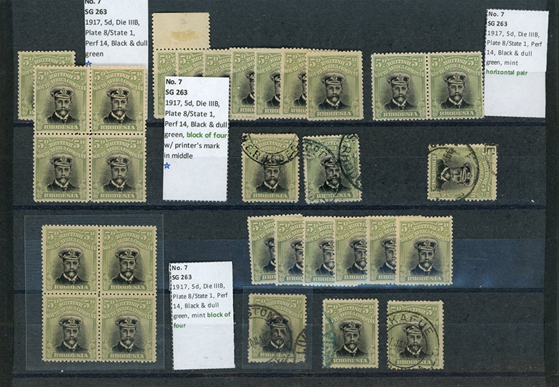 1918-21 5d Head Die IIIA, perf 14, toned...