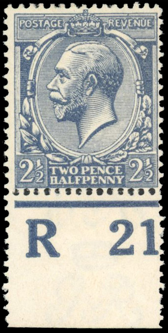 GB 1912-24 2½d dull Prussian blue, unmounted mint, SG 373a