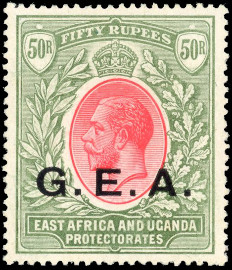 TANGANYIKA 1917-21 50r mint
