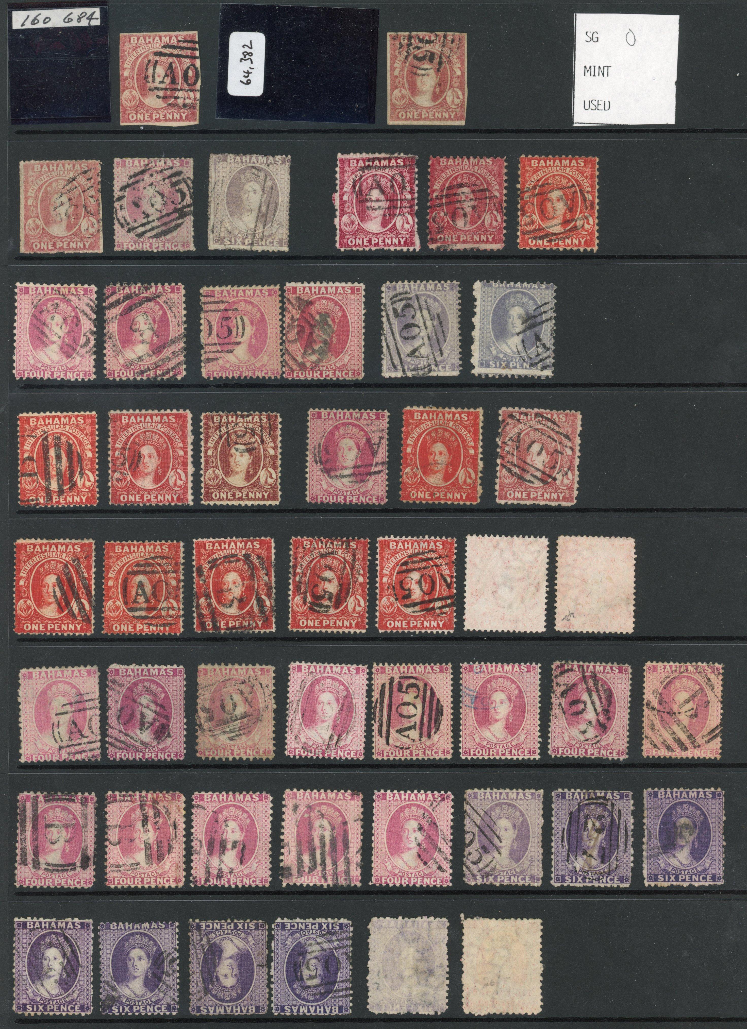 Bahamas 1859-98 used group