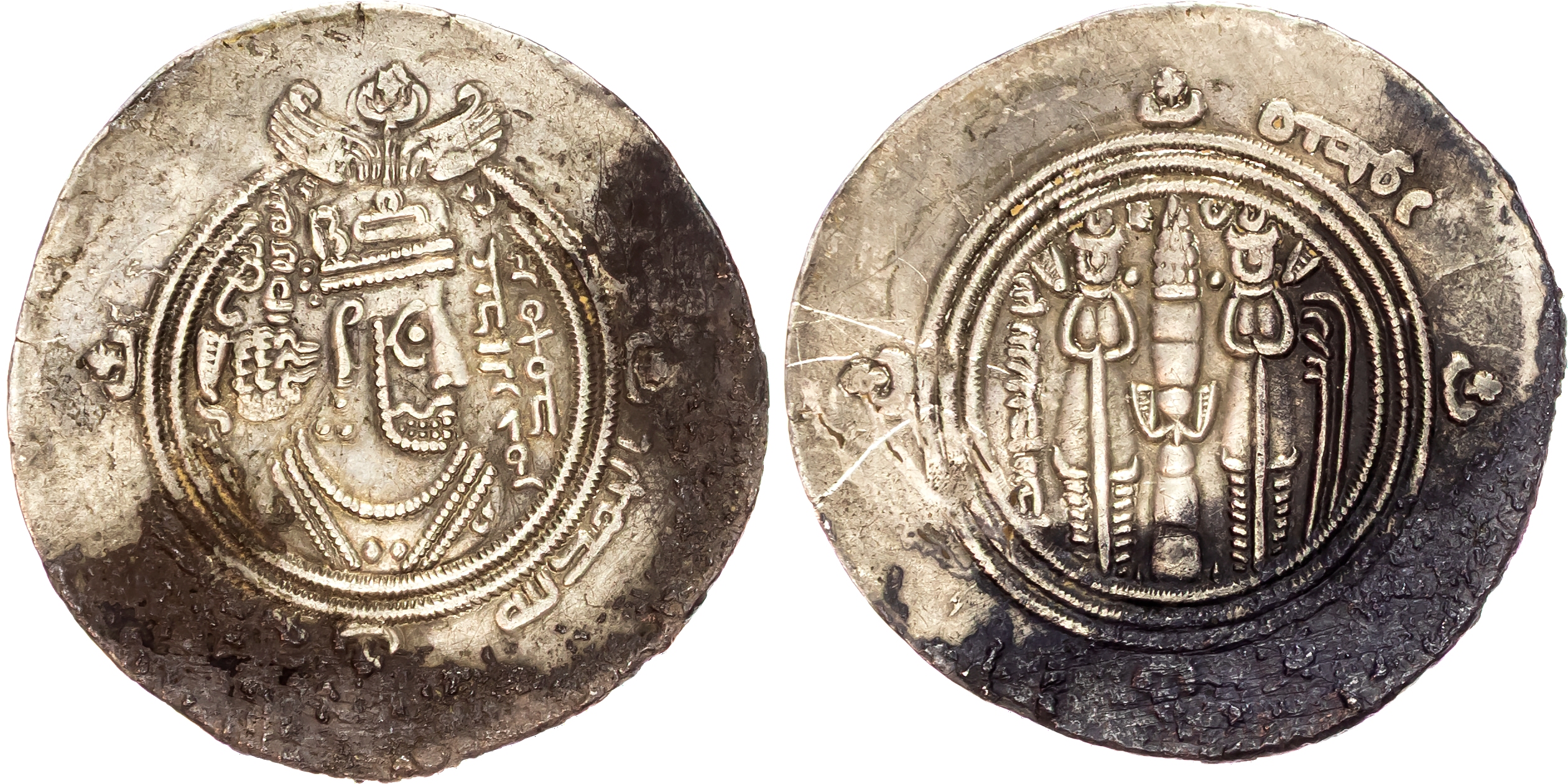 Arab-Sasanian, ‘Abd al-Rahman b. Muhammad, silver Drachm - UNIQUE