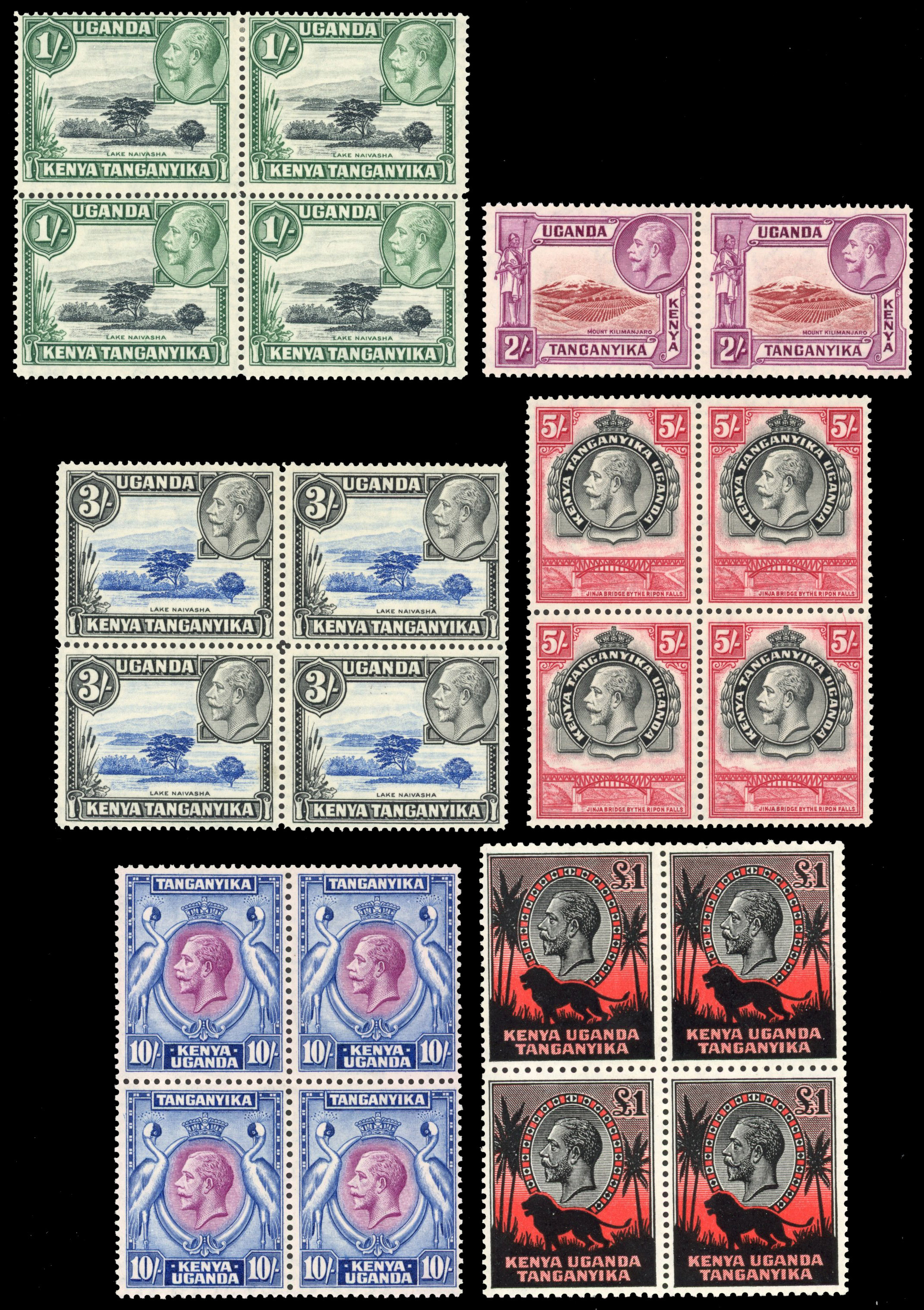 KUT SG 110-123 1935 set blocks mint
