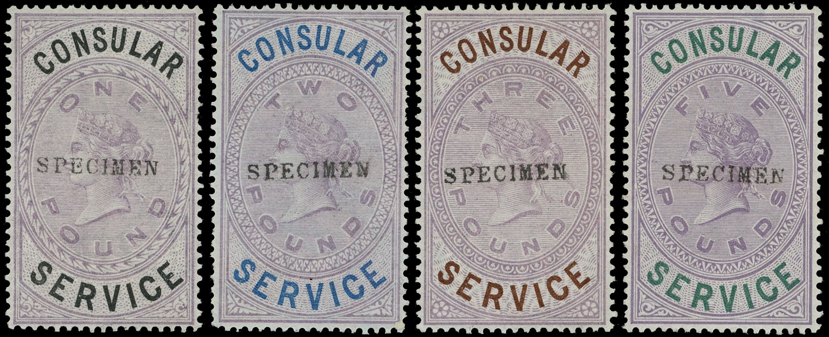 Consular Service: 1886 1d to £5 set of...