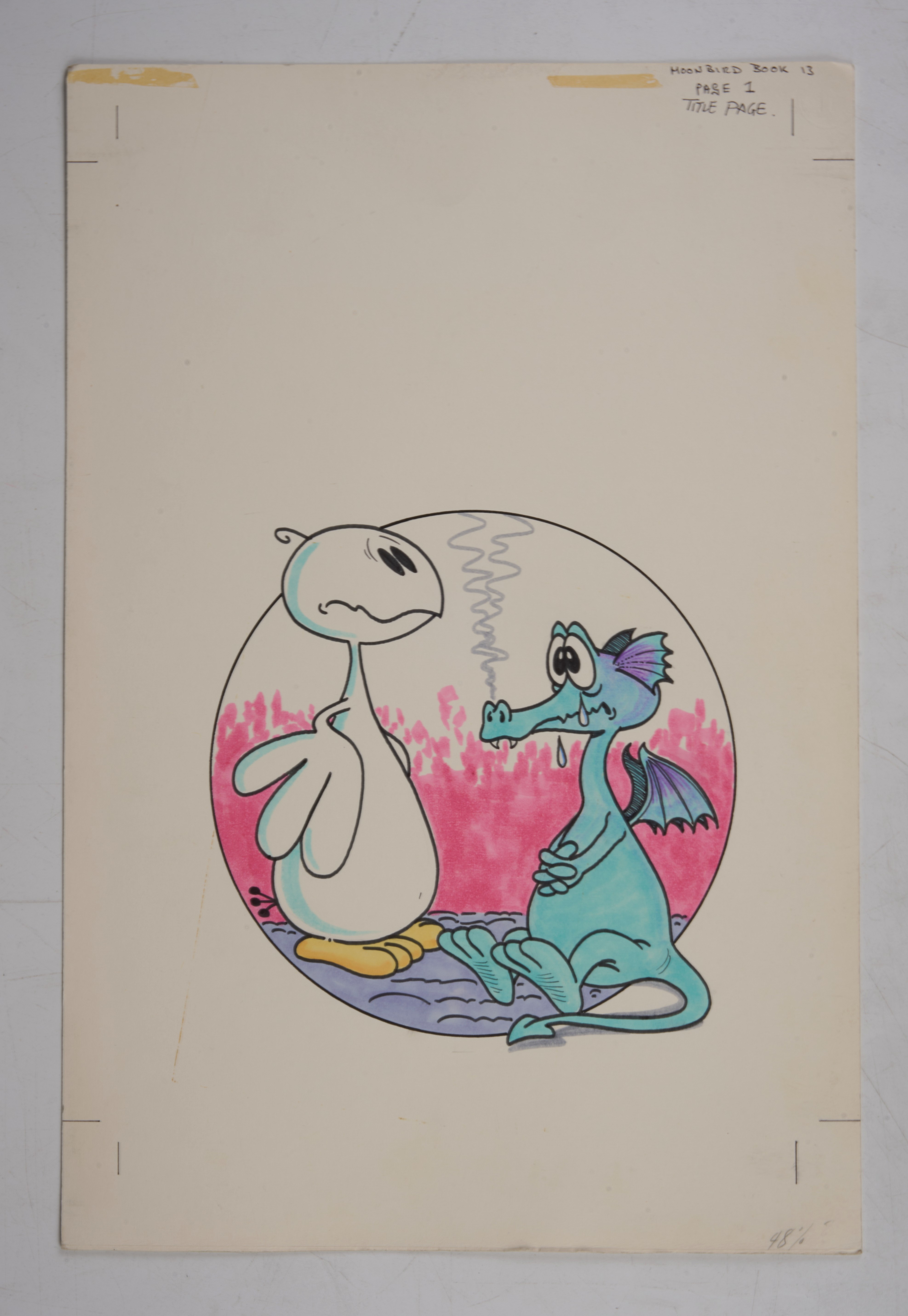 Mike Higgs Moonbird The Dragon Who Lost His Flame 19 Colour Pages (Rourke Enterprises, 1982)