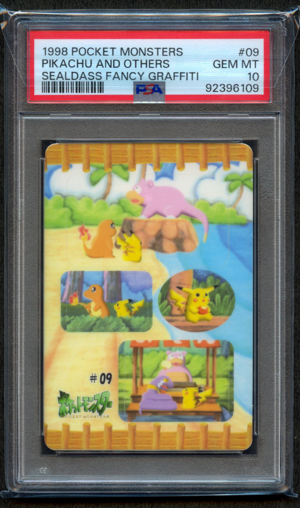 PSA 10 - Pikachu & Others #09 Sealdass Fancy Graffiti 1998 Pocket Monsters