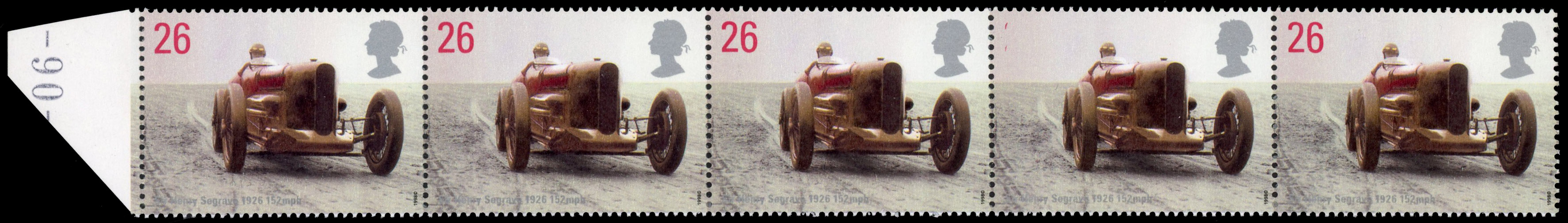 GB 1998 SG 2060 26p Sunbeam partial omission of value mint