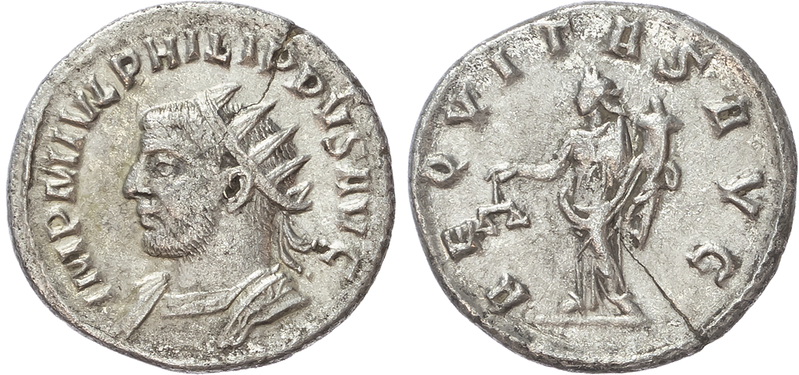 Philip I (AD 244-249) AR Antoninianus, Antioch, 4.03g.