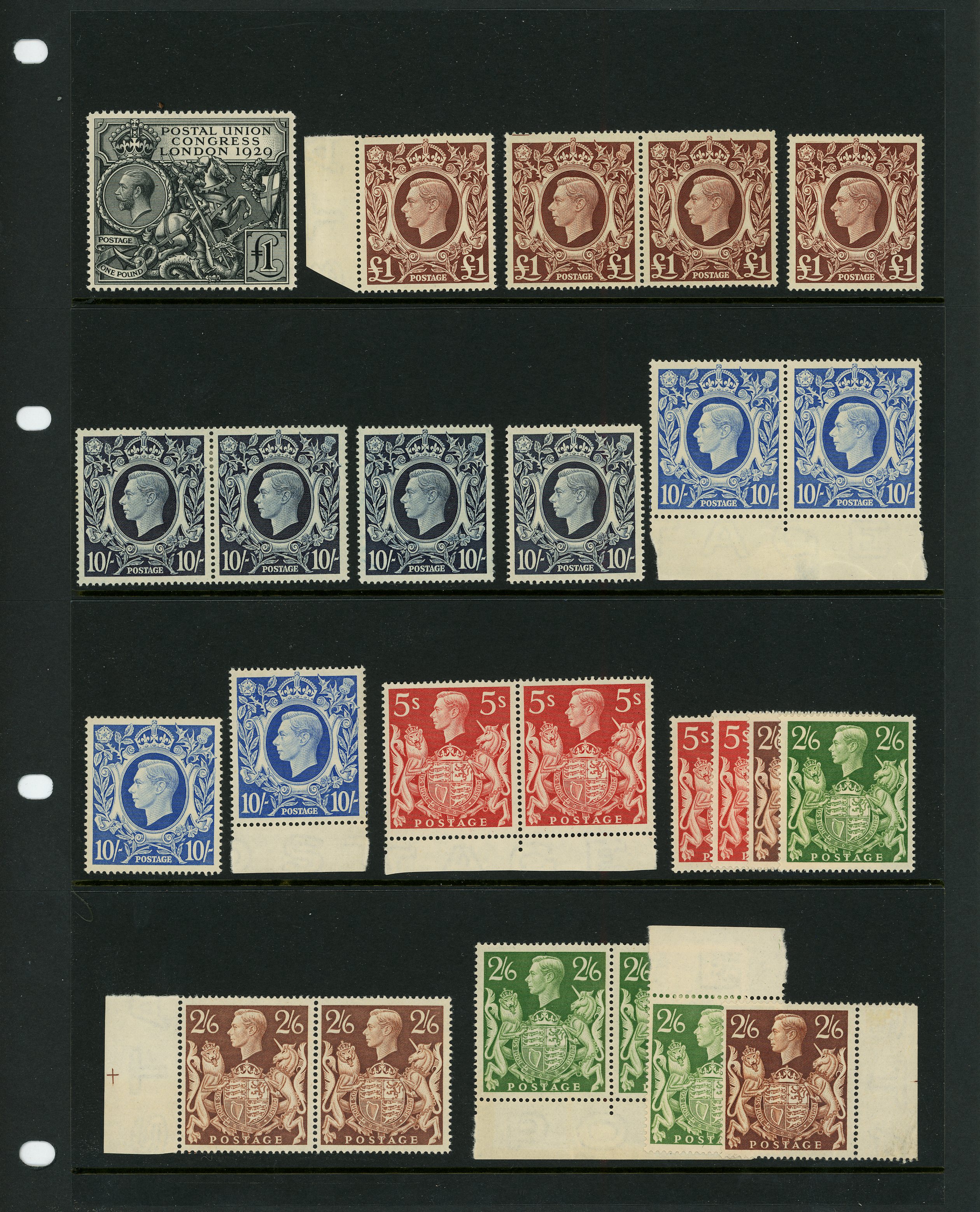 1929-1951 selection of mint high...
