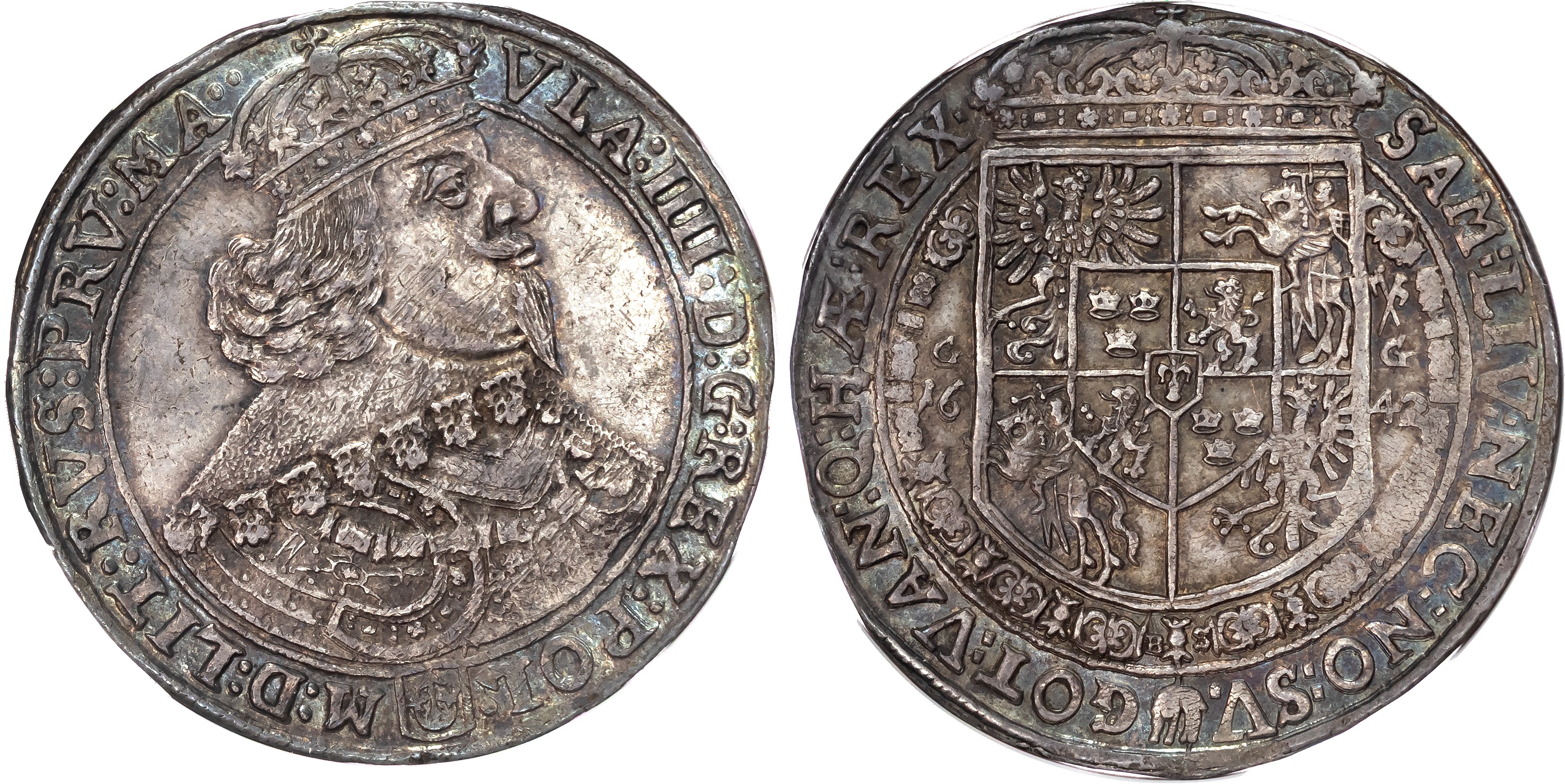 Poland , Wladyslaw IV Vasa (1633-1648), silver Taler, 1642 GG, Bydgoszcz (Bromberg) (Dav. 4329; Kopicki 1505).…